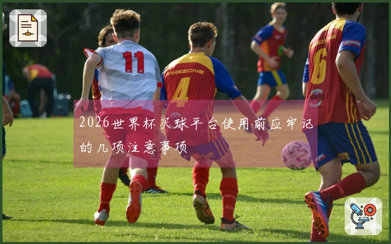 2026世界杯买球平台使用前应牢记的几项注意事项