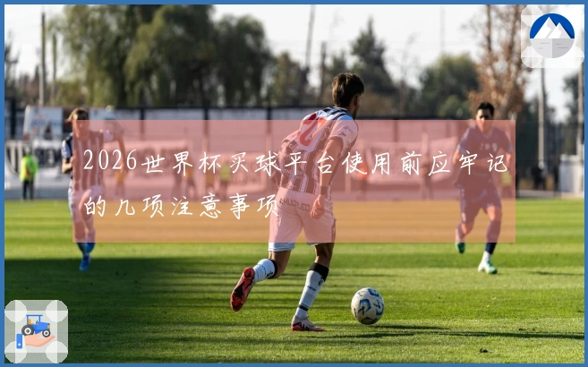 2026世界杯买球平台使用前应牢记的几项注意事项
